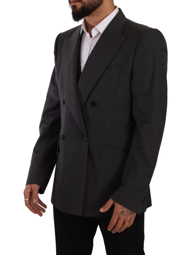 Gray Double Breasted 2 Piece SICILIA Blazer alternative