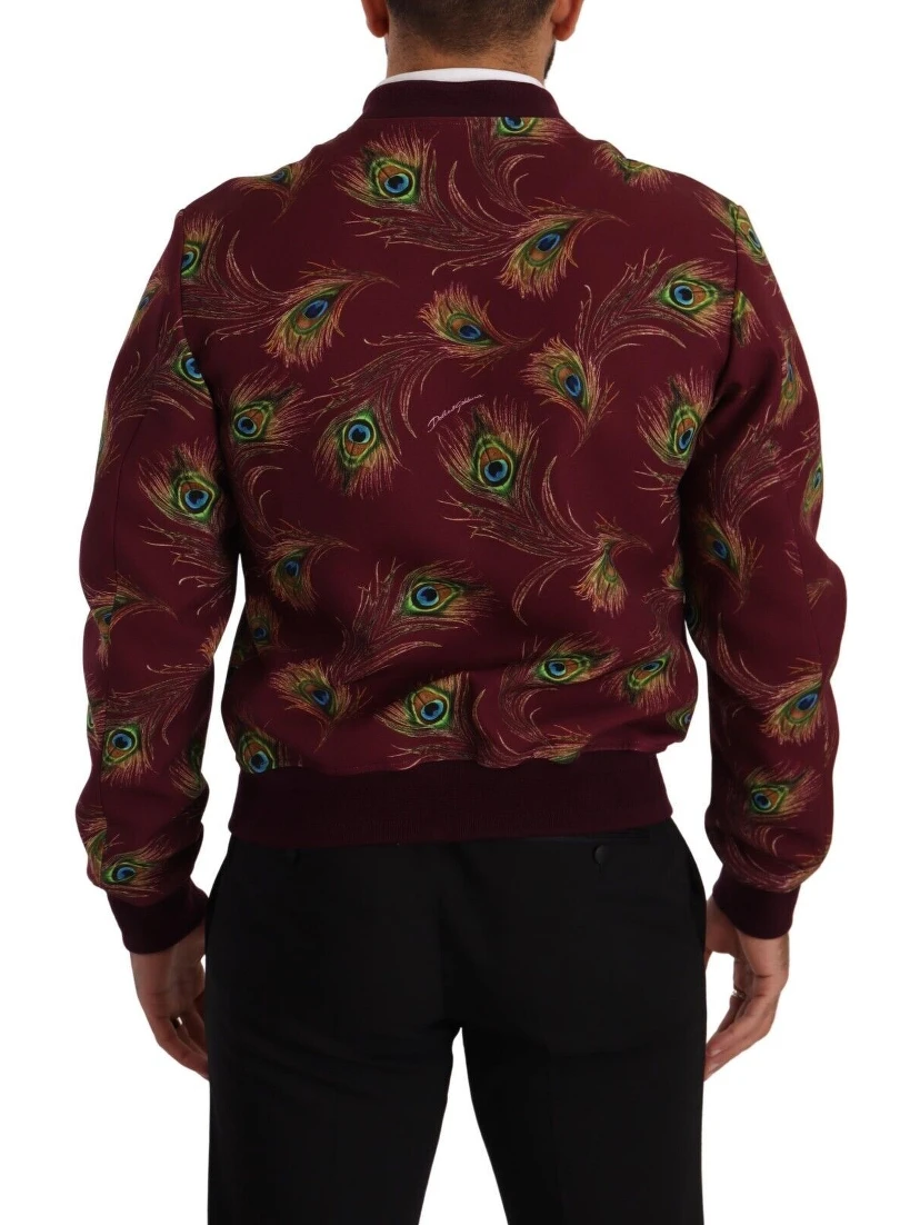 Red Peacock Polyester Stretch Full Zip Jacket
