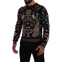 Bordeaux Cashmere DG Crown Embroidered Sweater