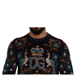 Bordeaux Cashmere DG Crown Embroidered Sweater