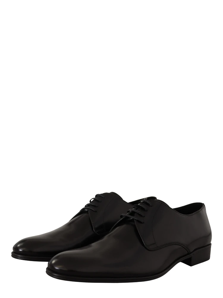 Black Leather Lace Up Formal Derby Shoes alternative