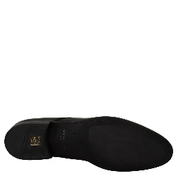 Black Leather Lace Up Formal Derby Shoes