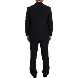 Blue Polyester Single Breasted Formal Suit