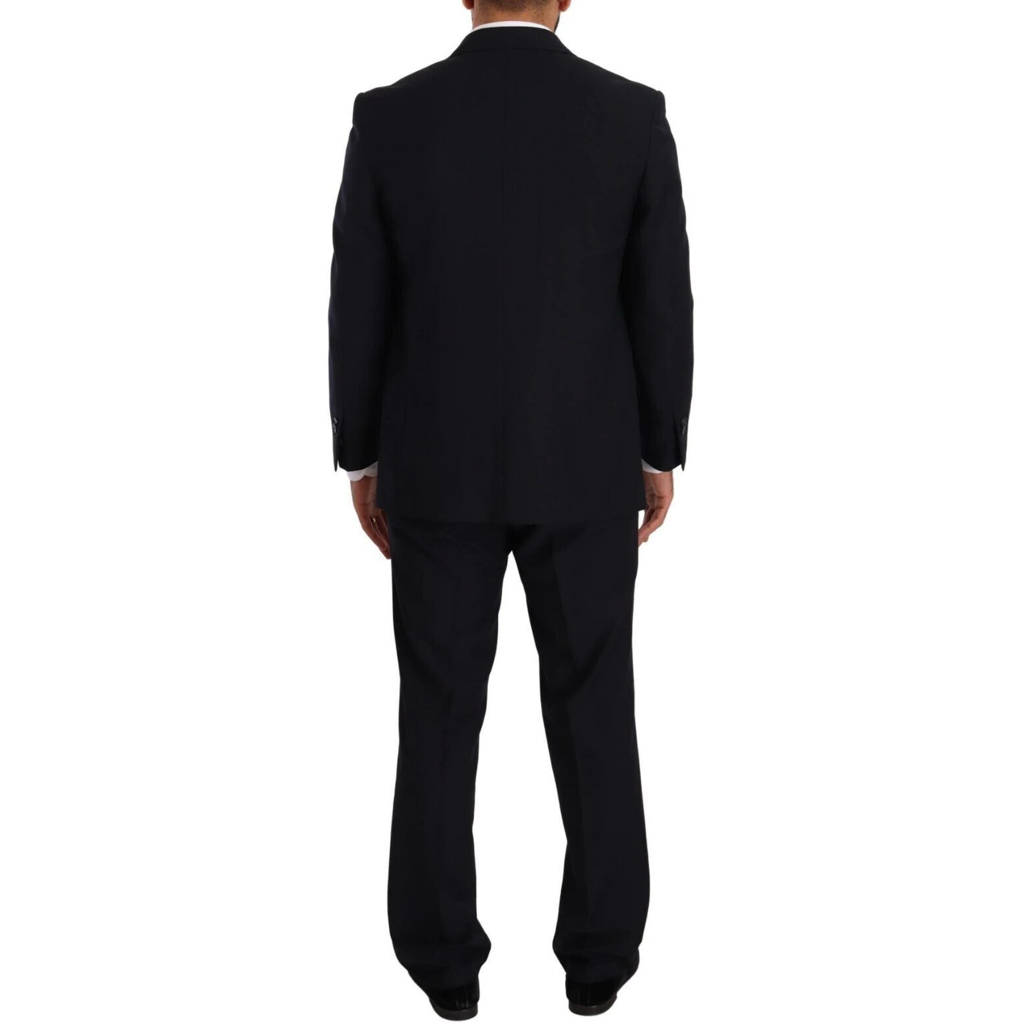 Blue Polyester Single Breasted Formal Suit