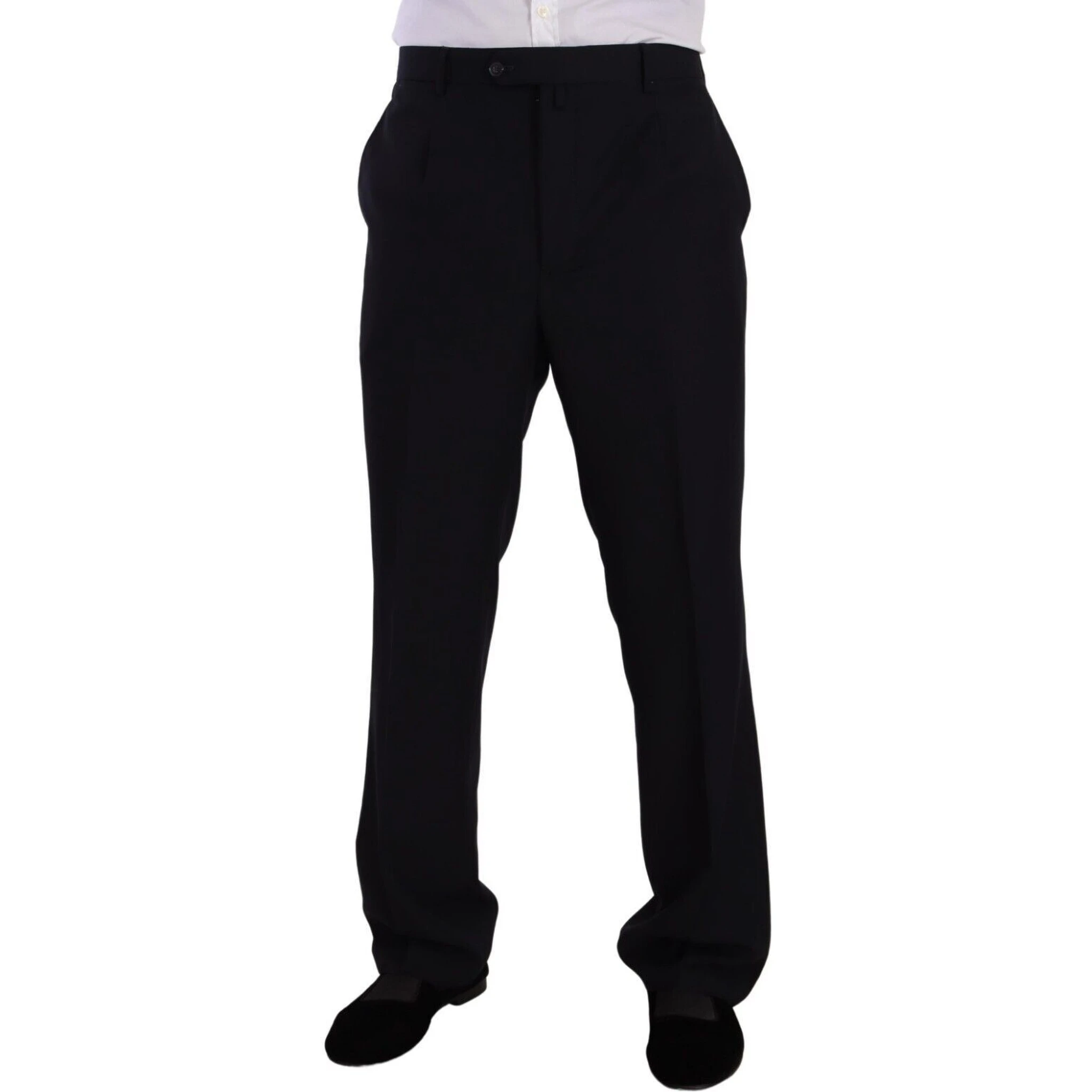 Blue Polyester Single Breasted Formal Suit