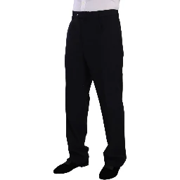 Blue Polyester Single Breasted Formal Suit