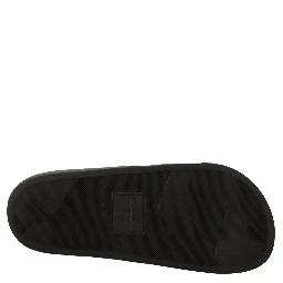 Black Leather I Love D&G Slides Sandals
