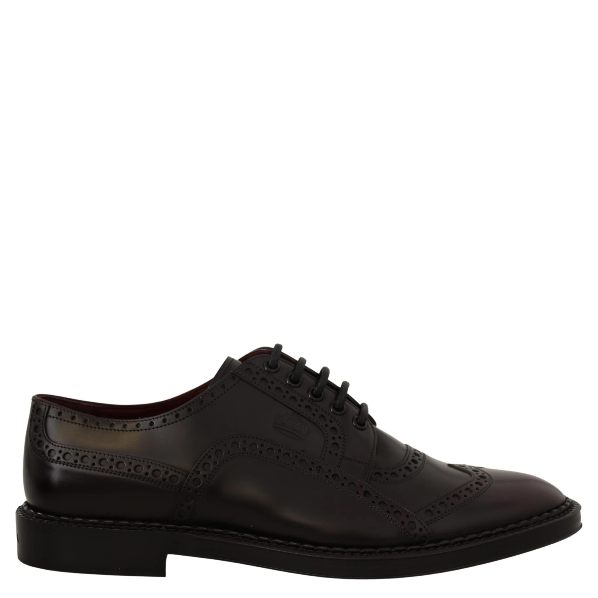 Purple Leather Oxford Wingtip Formal Shoes