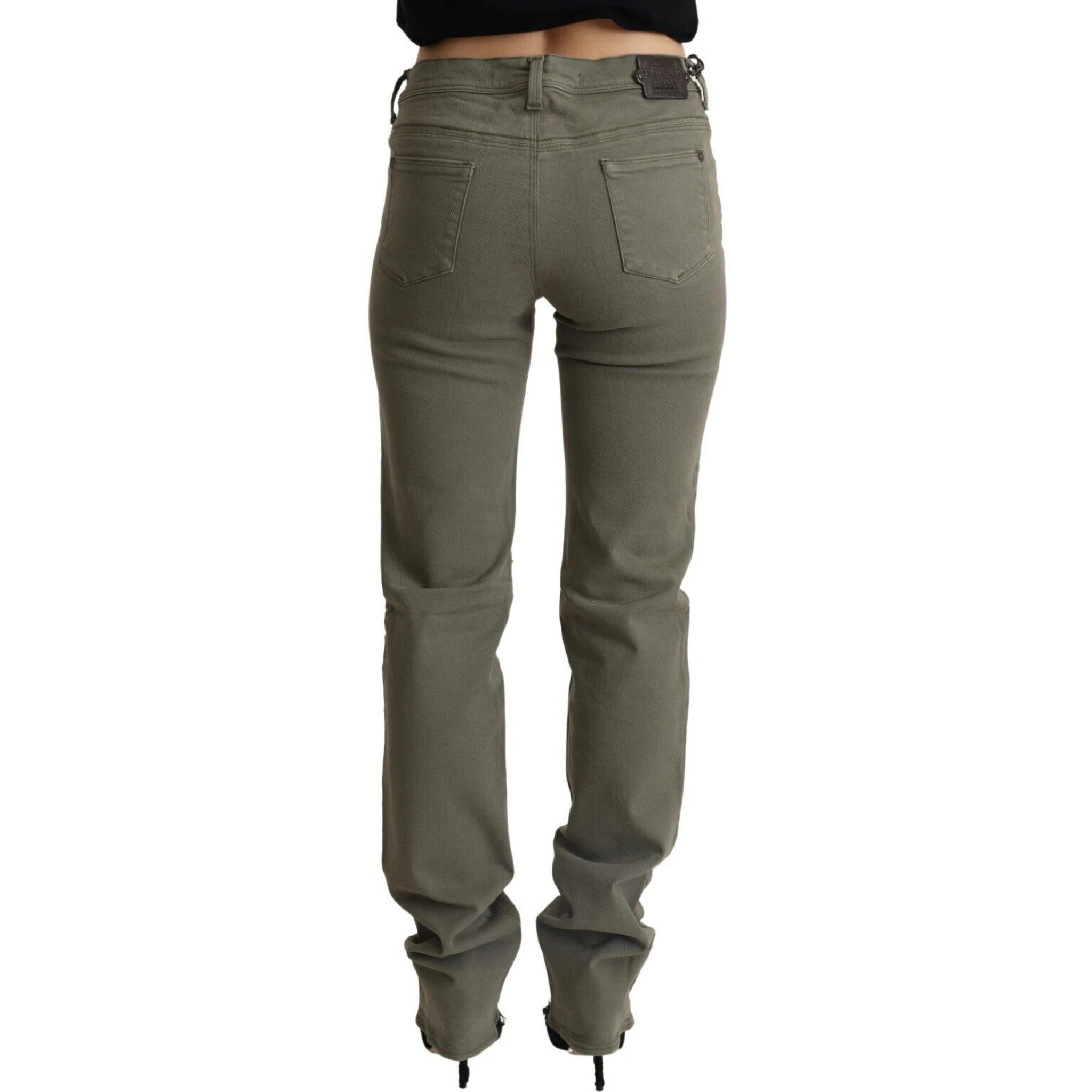 Gray Low Waist Cotton Skinny Denim Trouser Jeans