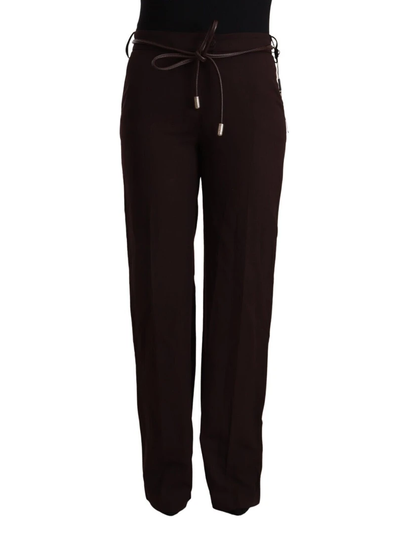 Black High Waist Straight Formal Pants
