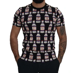 Black Bacio Di Venere Cotton Crew T-shirt