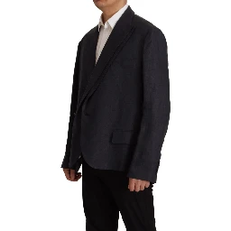 Blue Linen Formal Mens Blazer Jacket