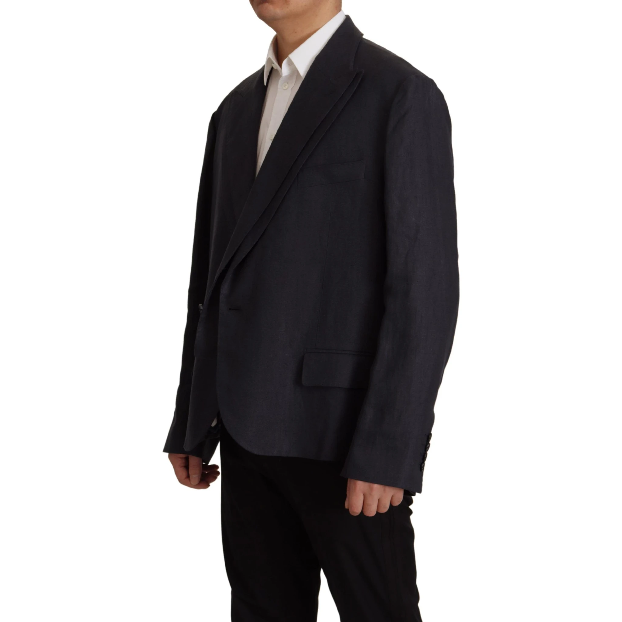 Blue Linen Formal Mens Blazer Jacket