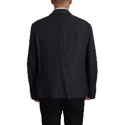 Blue Linen Formal Mens Blazer Jacket