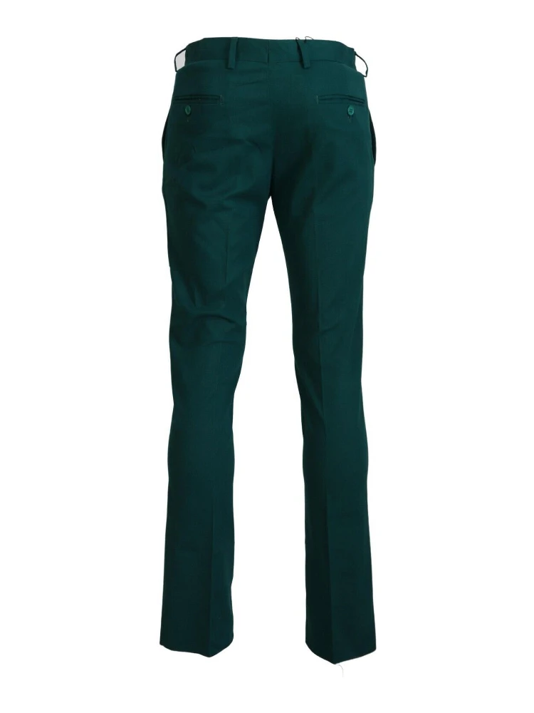 Green Straight Fit Men Formal Trousers Pants alternative