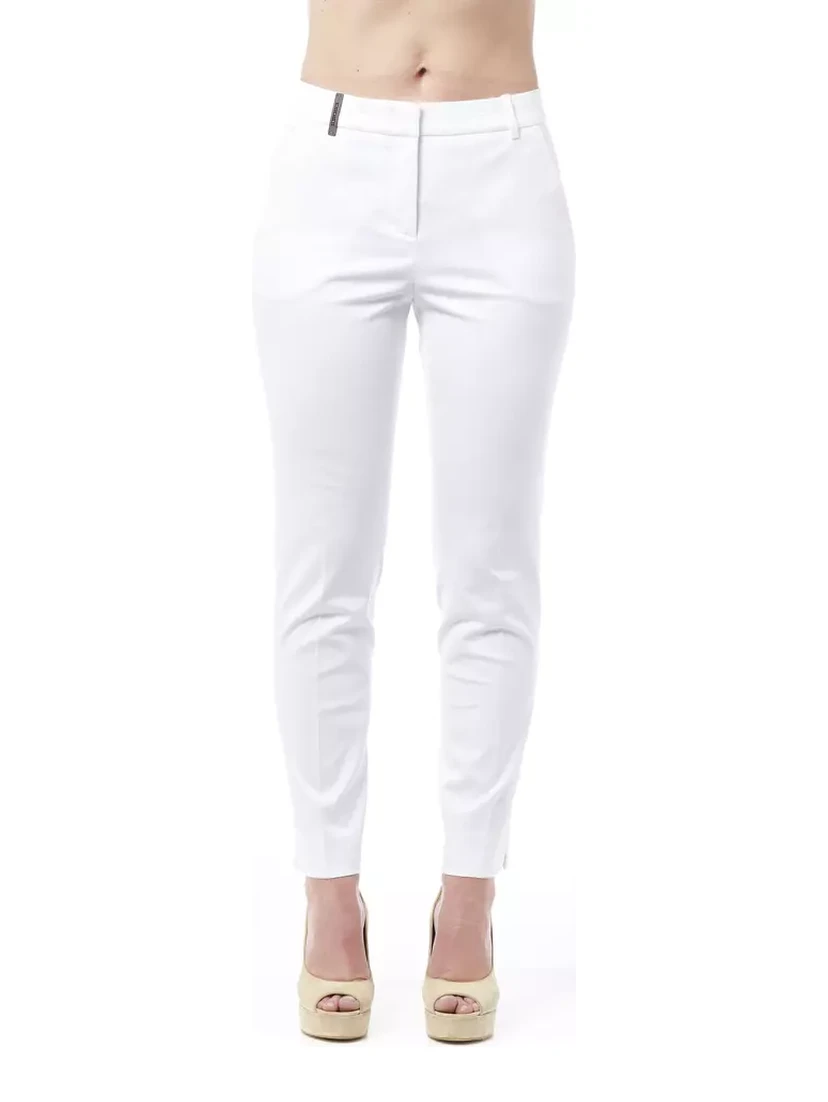 White Cotton Jeans & Pants