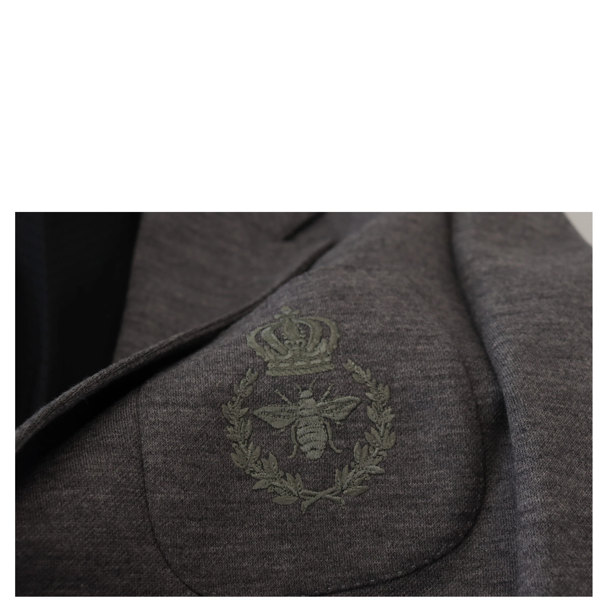 Gray Wool Stretch Slim Fit Jacket Blazer