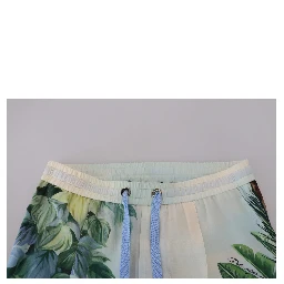White Floral Printed Men Jogger Pants
