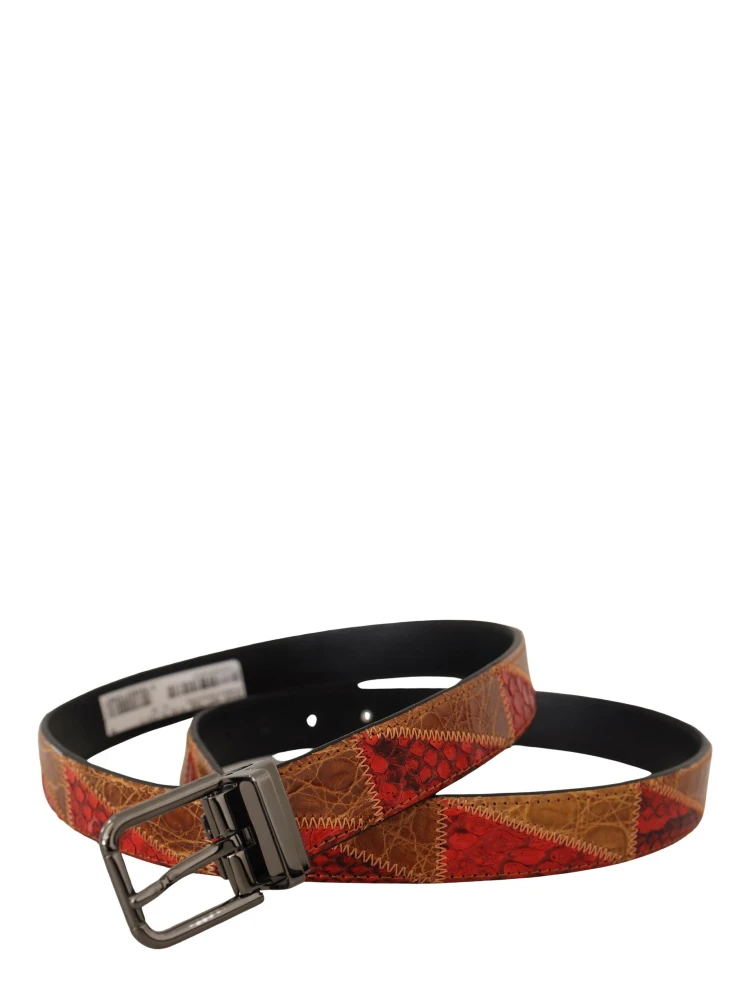 Multicolor Exotic Vintage Chrome Buckle Belt alternative
