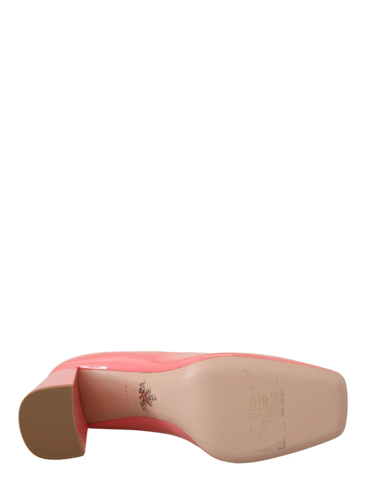 Pink Patent Leather Block Heels Pumps Classic alternative