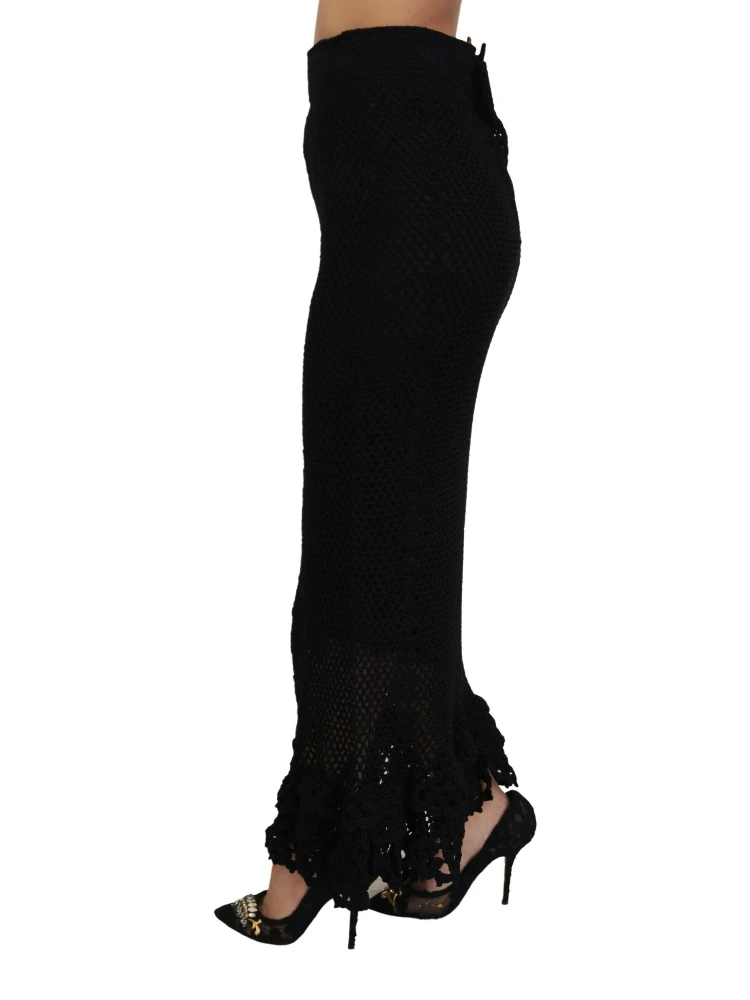 Black Knitted Cotton High Waist Mermaid Skirt alternative