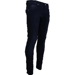 Blue Cotton Tapered Slim Fit Men Casual Denim Jeans