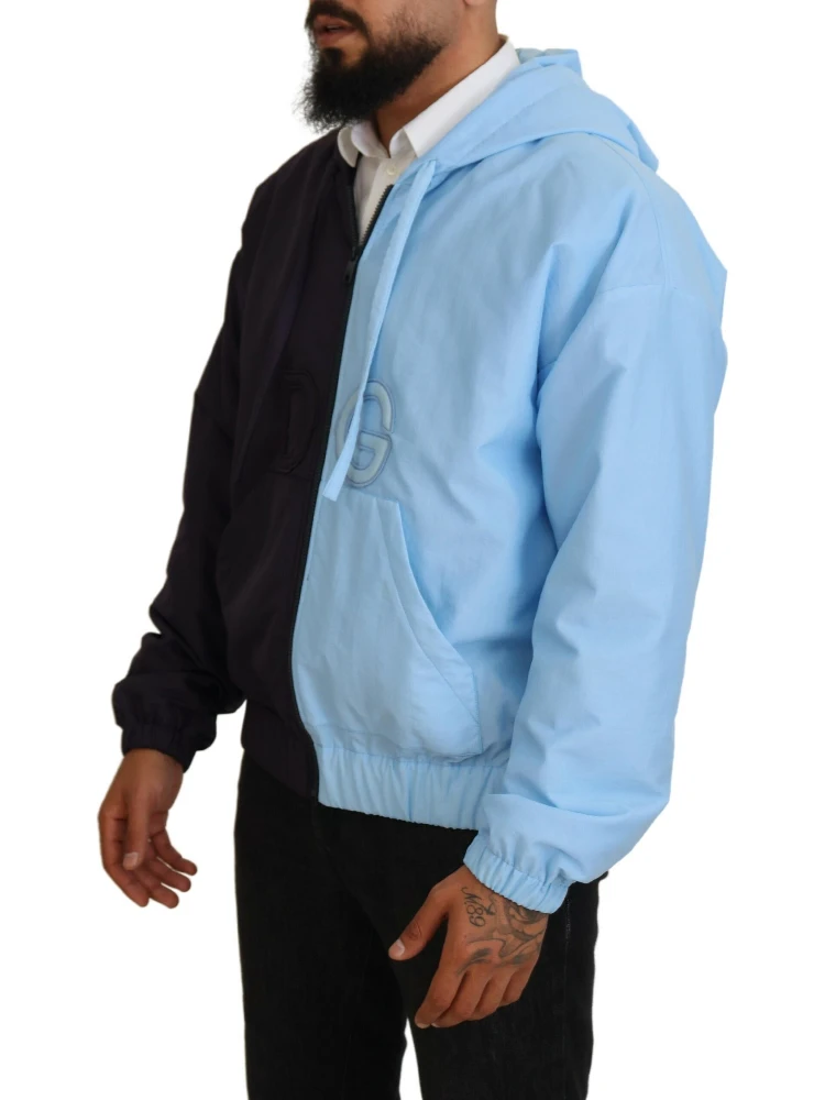 Black Blue DG Hooded Full Zip Men Jacket alternative