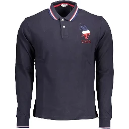 Blue Cotton Polo Shirt