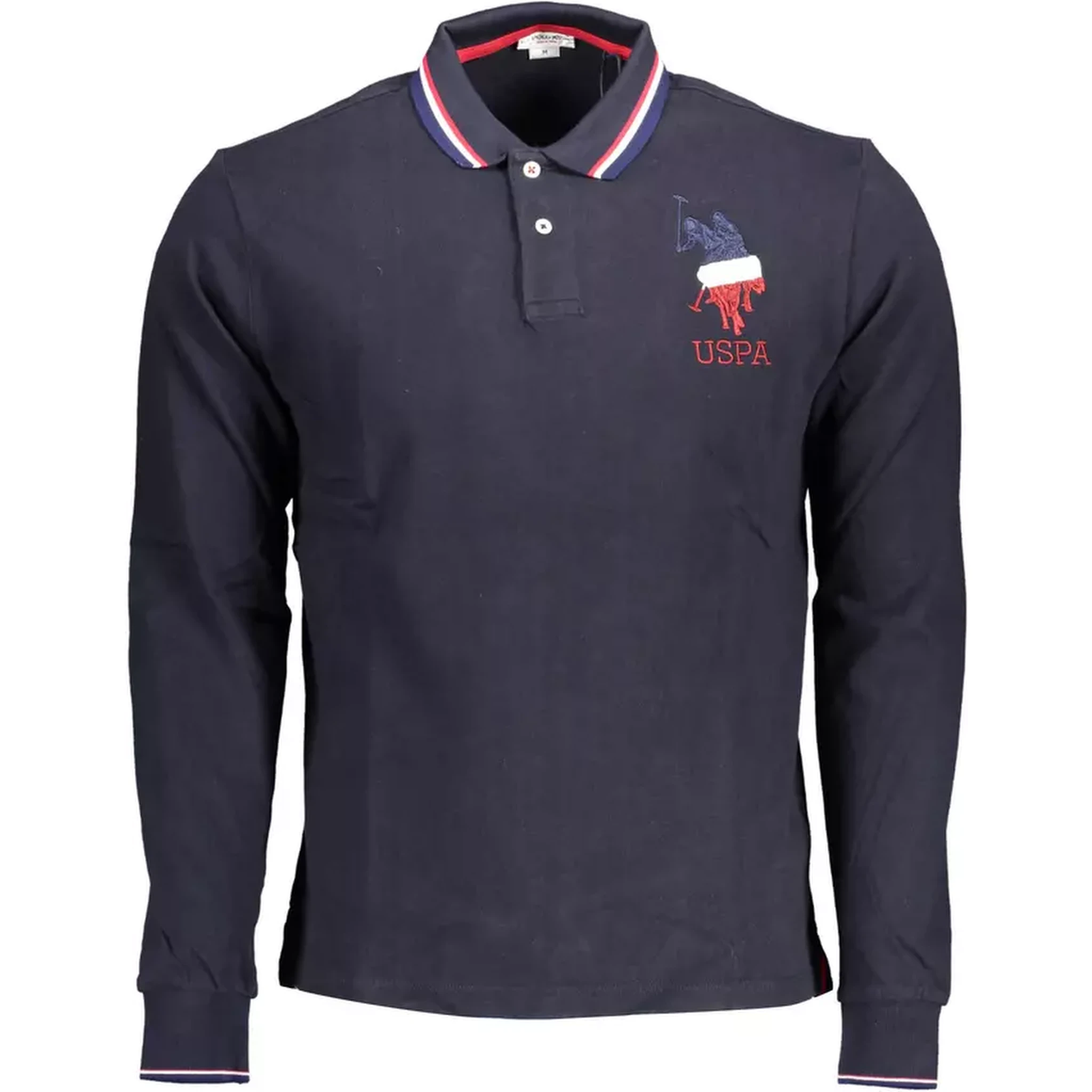 Blue Cotton Polo Shirt