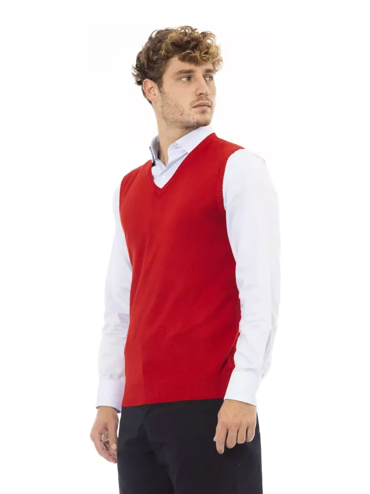 Red Viscose Sleveless Jacket alternative