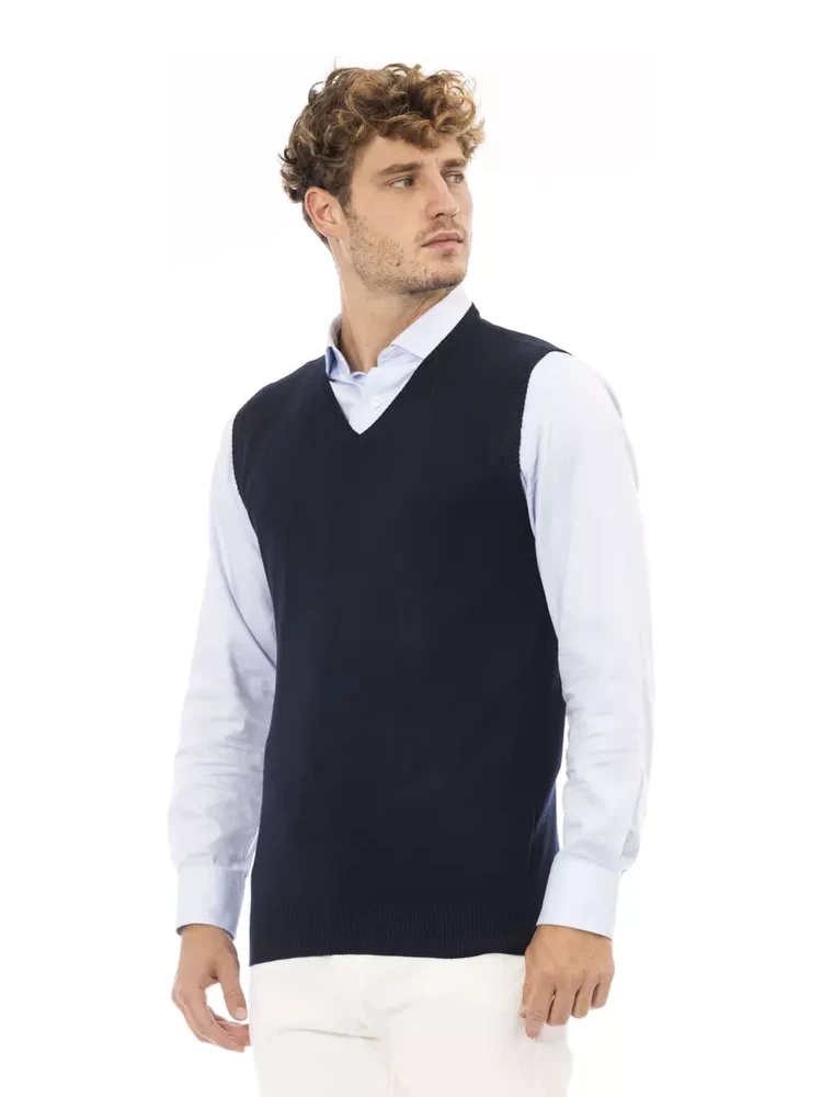 Blue Viscose Sleveless Jacket alternative