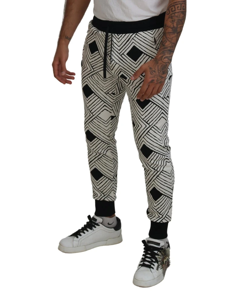 Black White Cotton Trousers Sport Pants alternative