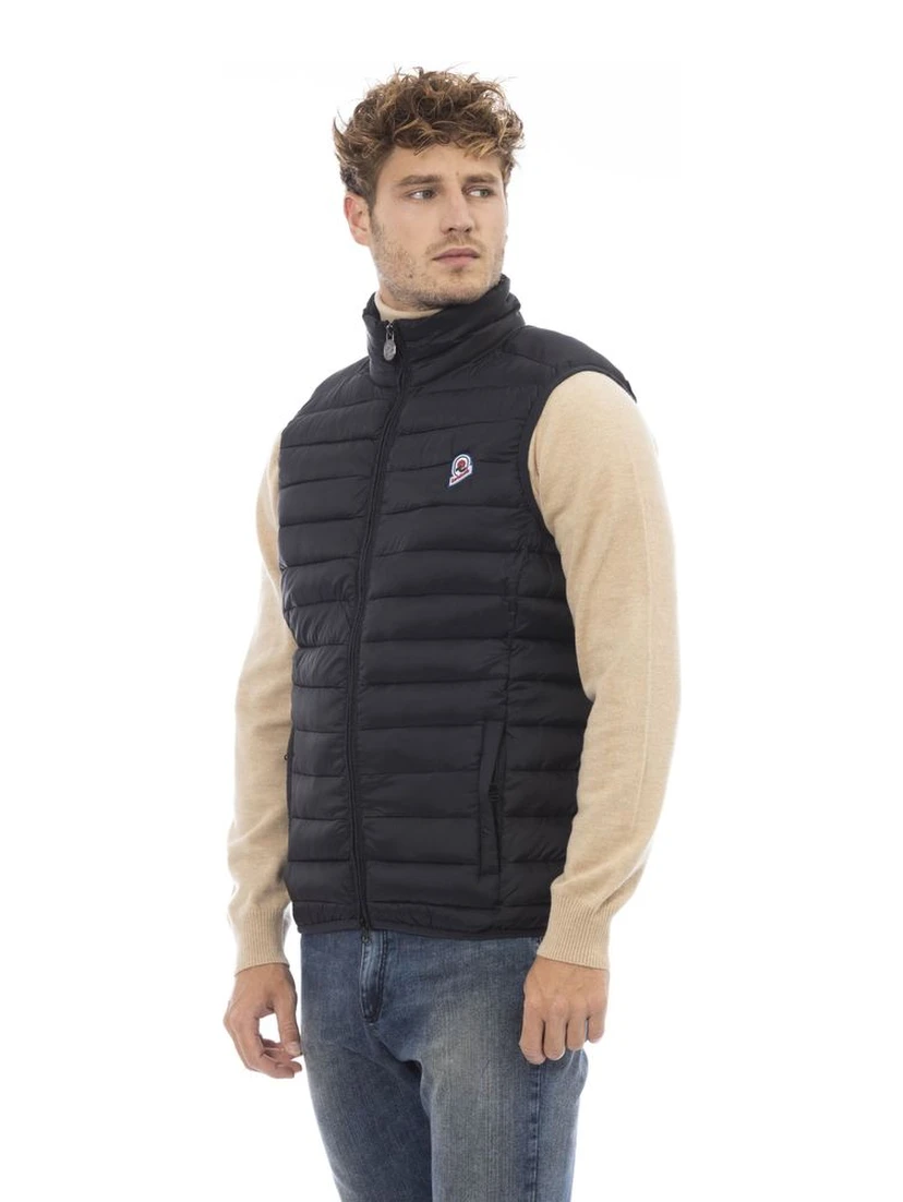 Black Polyamide Sleveless Jacket