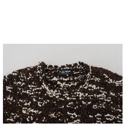 Brown Knitted Wool Fatto A Mano Sweater