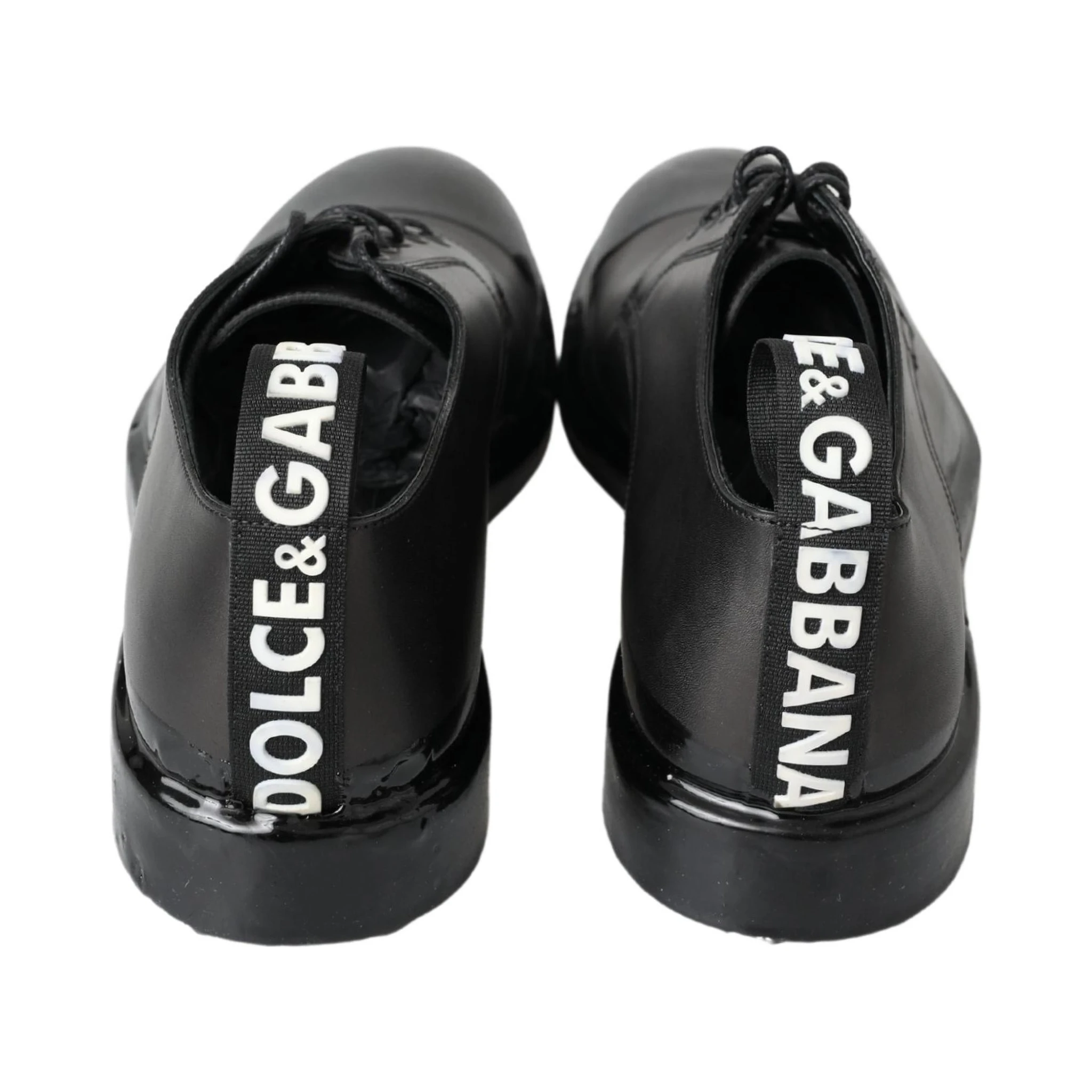 Black Leather Derby Dress Shoes