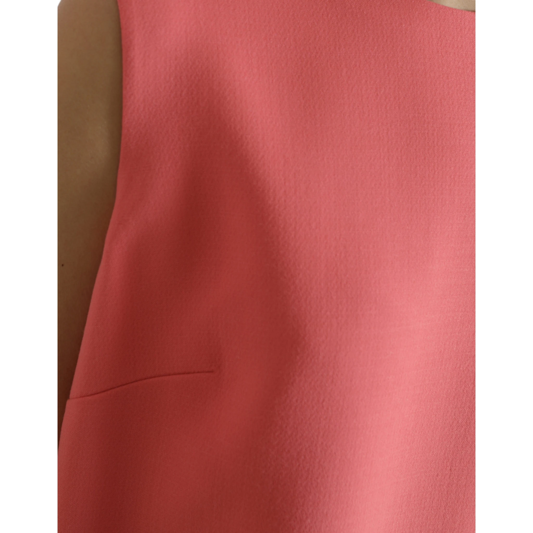 Pink Virgin Wool Sleeveless Mini Dress
