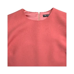 Pink Virgin Wool Sleeveless Mini Dress