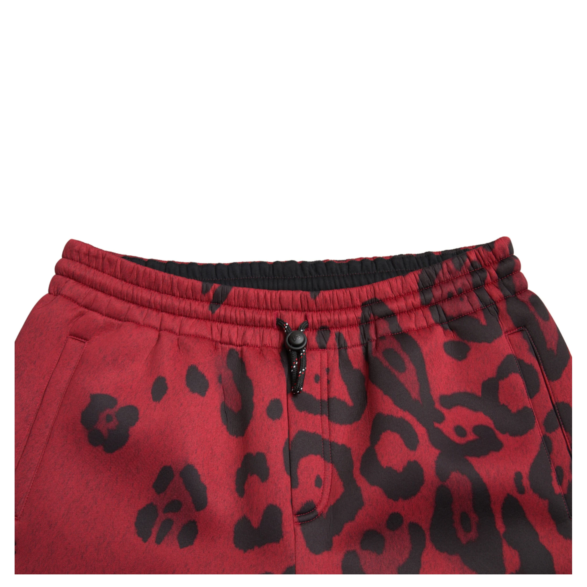 Red Black Leopard Stretch Jogger Pants