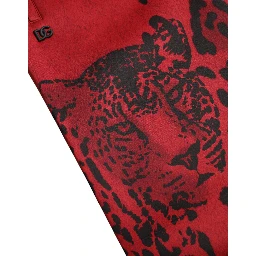Red Black Leopard Stretch Jogger Pants