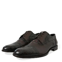 Brown Exotic Leather Formal Men Dress Shoes