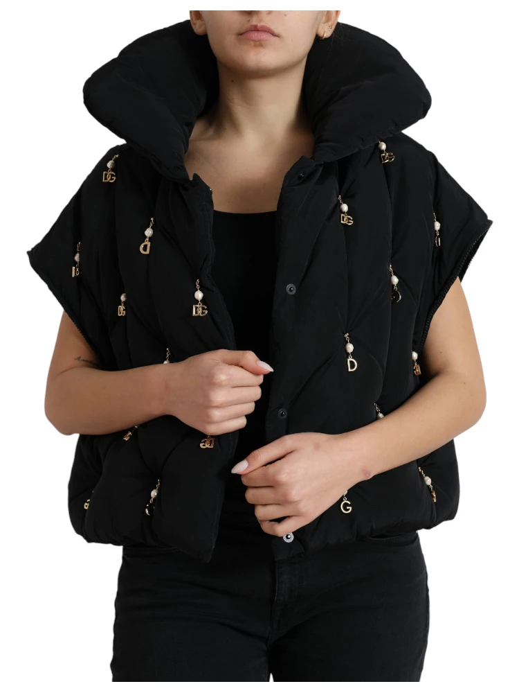 Black Embellished Quilted Shell Bomber Jacket alternative