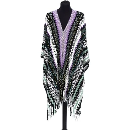 Multicolor Wool Poncho