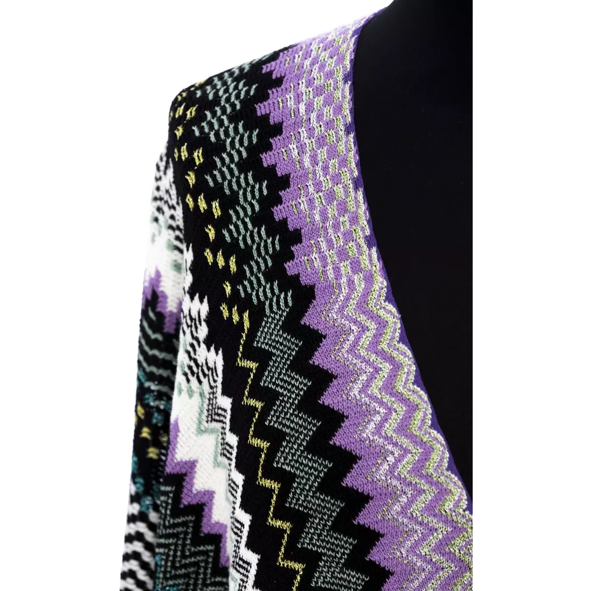 Multicolor Wool Poncho