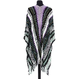 Multicolor Wool Poncho