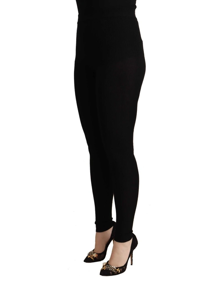 Black Cashmere Stretch Waist Tights Pants alternative