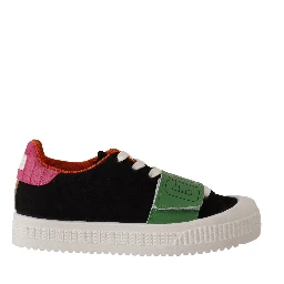 Multicolor Suede Low Top Lace Up Women Sneakers Shoes