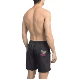 Black Polyester Swimwear