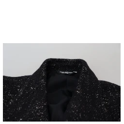 Black Wool Double Breasted Coat Men Jacket