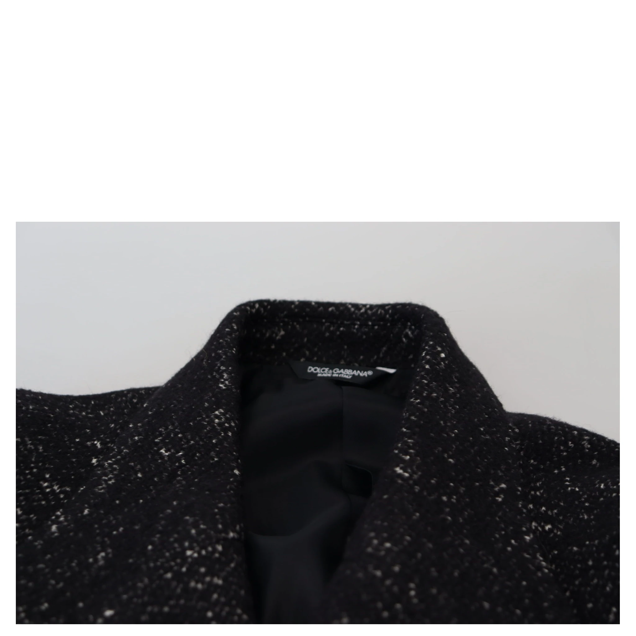 Black Wool Double Breasted Coat Men Jacket