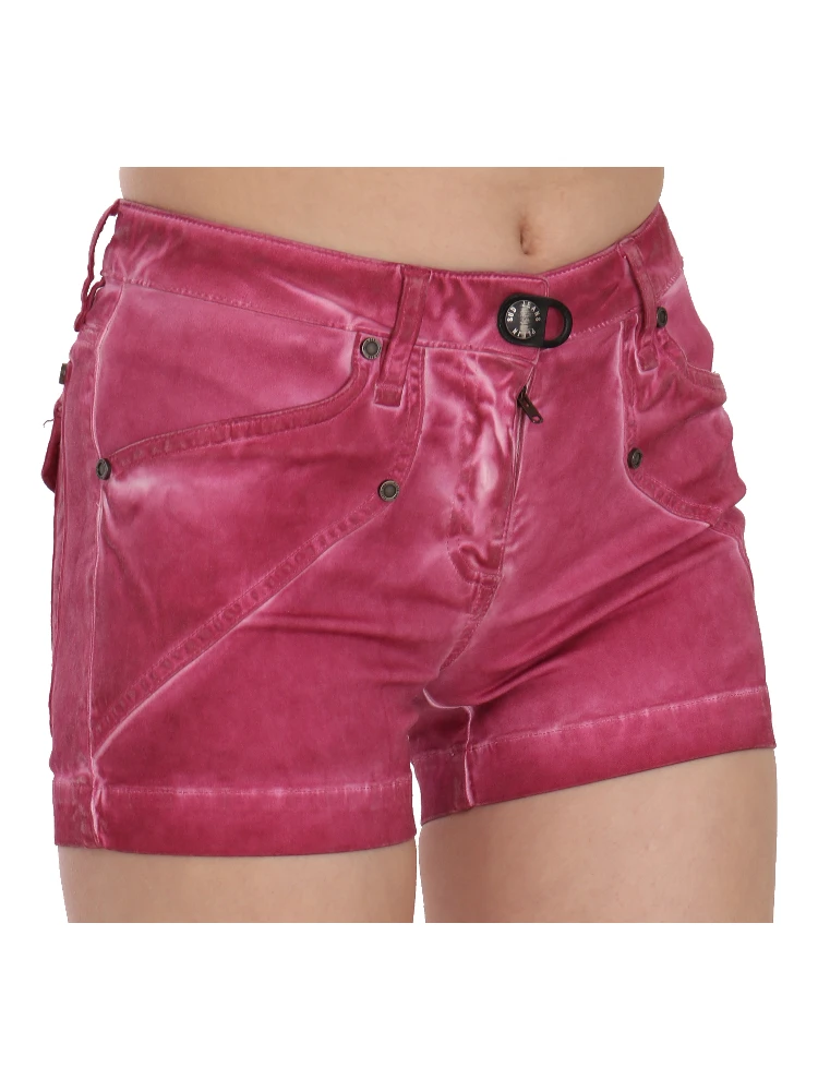Pink Mid Waist Cotton Mini Denim Shorts alternative
